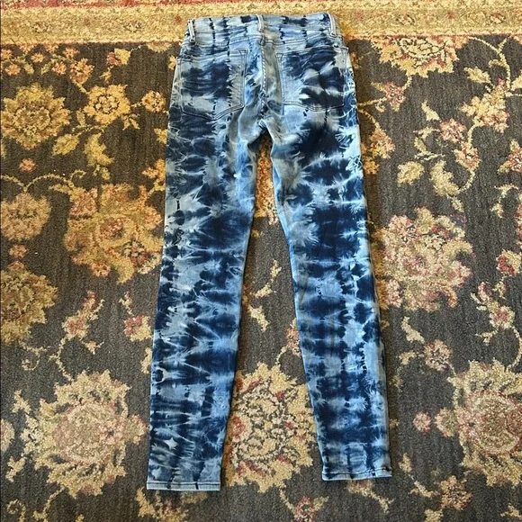 FrameTie Dye Grunge Le High Skinny Crop Jeans Women’s Size 26 - Picture 8 of 15